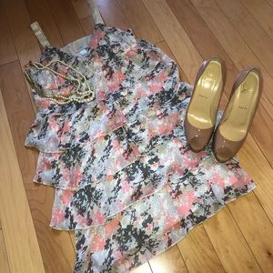 Loft floral dress fun & flirty sz XS